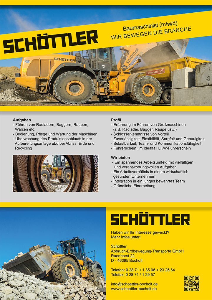 Stellenangebot Baumaschinist